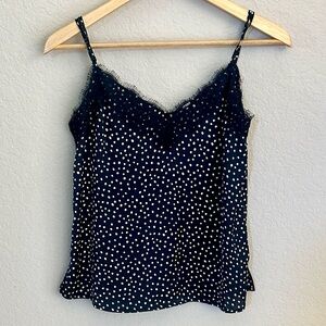 BP Black and White Polka Dot Lace Cami